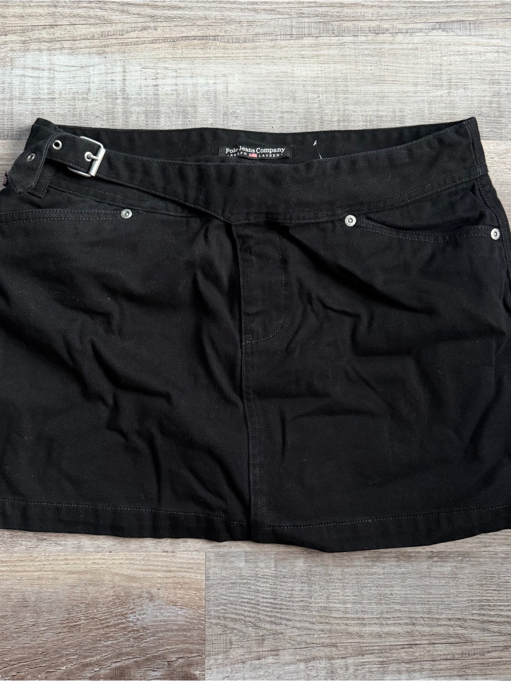 Vintage Polo Jeans Ralph Lauren Utility Denim Mini Skirt